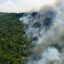 Aerial view of a burning area of Amazon rainforest reserve, south of Novo Progresso in Para state, on August 16, 2020. Credit: Florian Plaucheur/AFP via Getty Images