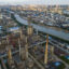 An aerial photo taken on Sept. 12, 2021 shows a chemical factory being dismantled and relocated along the Grand Canal in Huai 'an City, East China's Jiangsu Province. Credit: He Jinghua/Costfoto/Barcroft Media via Getty Images