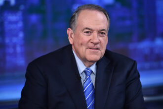 Former Arkansas Gov. Mike Huckabee visits "The Story with Martha MacCallum" in the Fox News Channel Studios on September 17, 2019 in New York City. Credit: Steven Ferdman/Getty Images