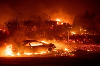 California's deadliest wildfire on record swept through the down of Paradise in November. Credit: Josh Edelson/AFP/Getty Images